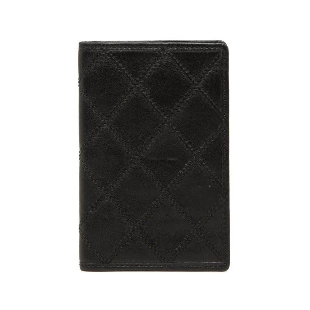 Chanel Leather Bicolore Card Case Black